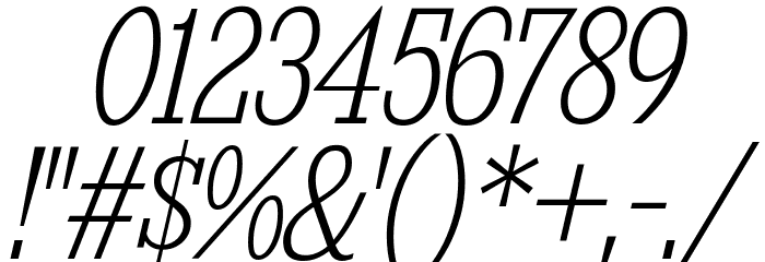 KingsbridgeCdEl-Italic Font OTHER CHARS