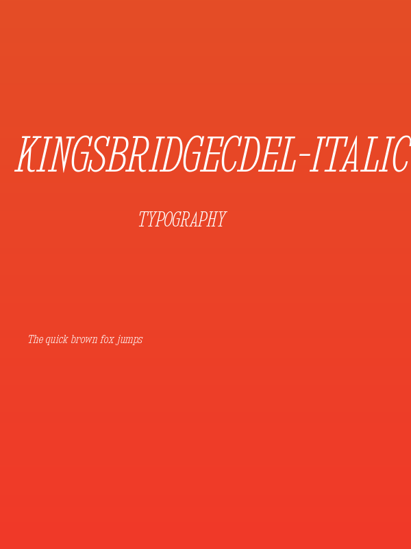 KingsbridgeCdEl-Italic Poster