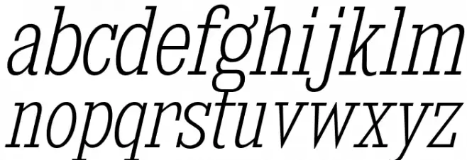 KingsbridgeCdEl-Italic Caratteri MINUSCOLO