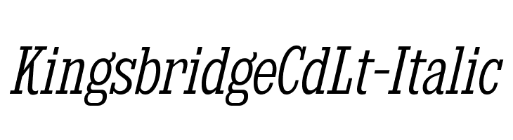 KingsbridgeCdLt-Italic 
