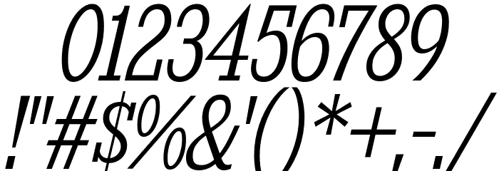 KingsbridgeCdLt-Italic Font OTHER CHARS