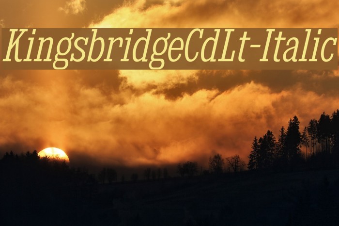 KingsbridgeCdLt-Italic Font examples