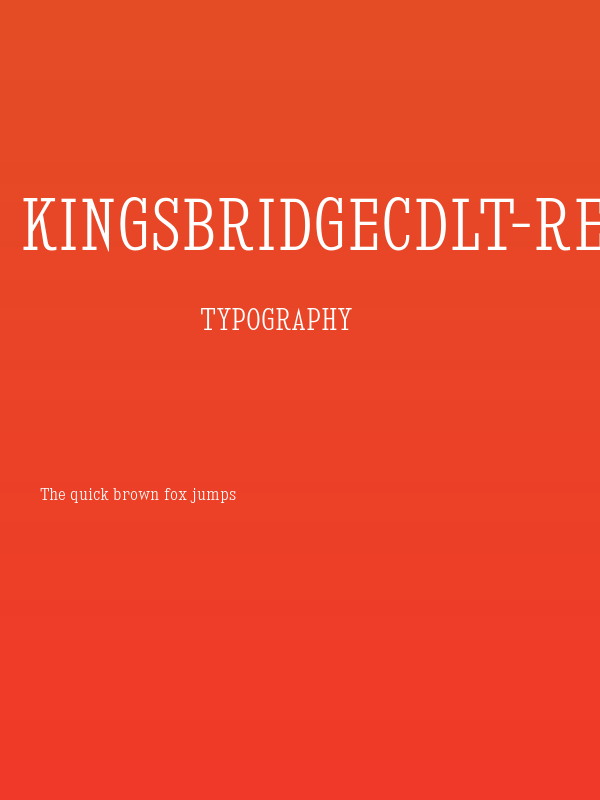 KingsbridgeCdLt-Regular Poster