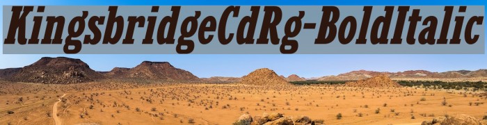 KingsbridgeCdRg-BoldItalic Example 2