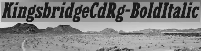 KingsbridgeCdRg-BoldItalic Font examples
