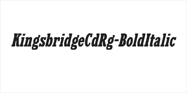 KingsbridgeCdRg-BoldItalic Logo