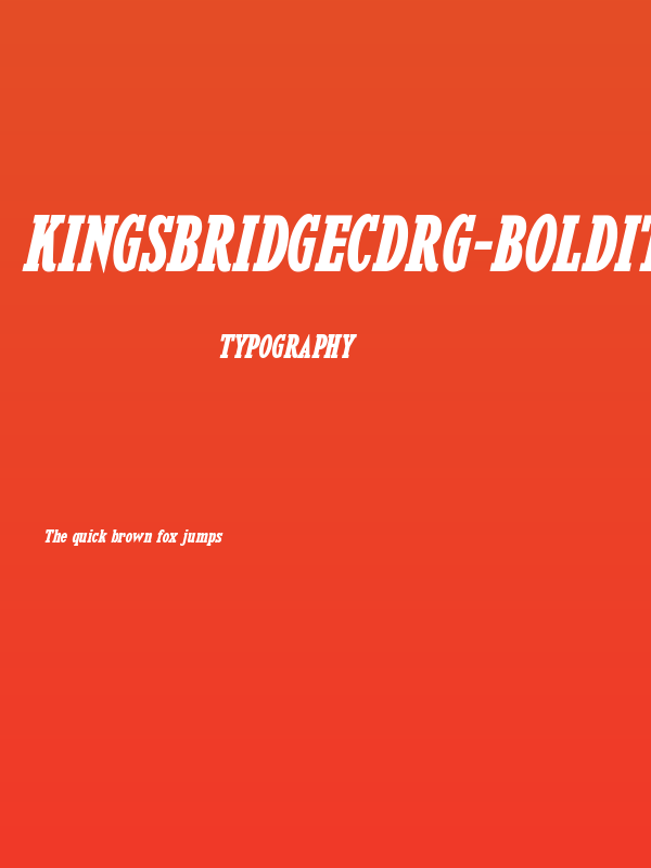 KingsbridgeCdRg-BoldItalic Poster