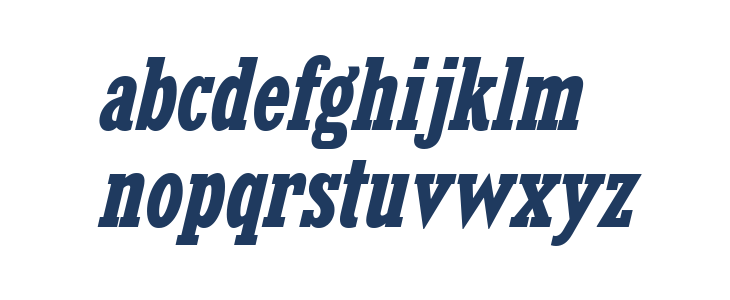 KingsbridgeCdRg-BoldItalic Lowercase
