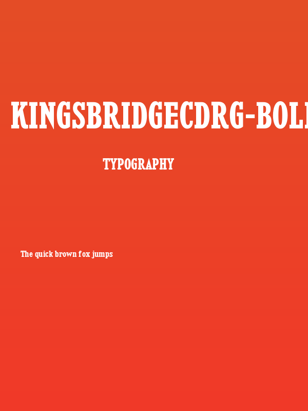 KingsbridgeCdRg-Bold Poster