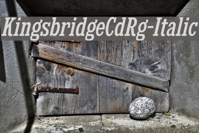 KingsbridgeCdRg-Italic Font examples