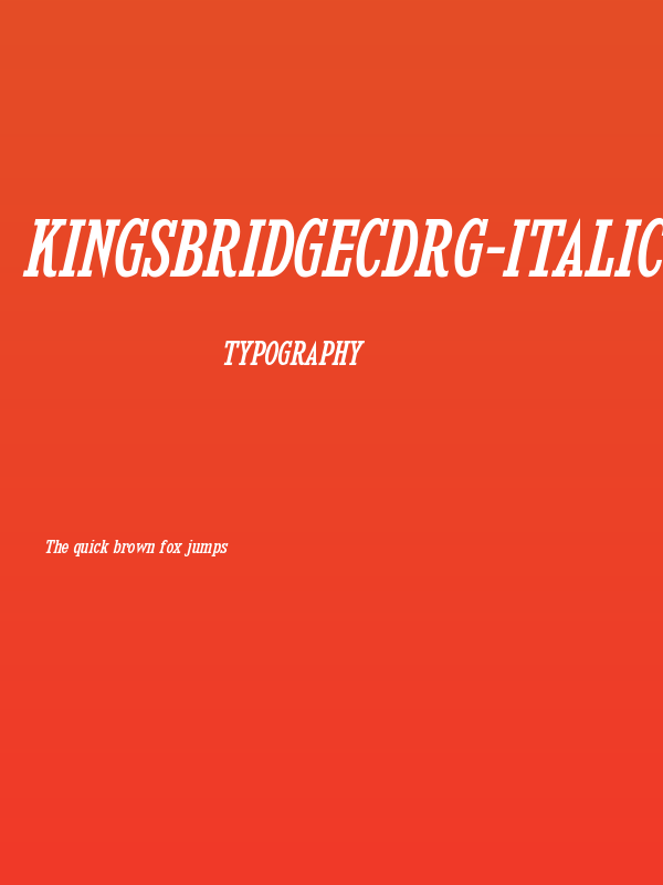 KingsbridgeCdRg-Italic Poster