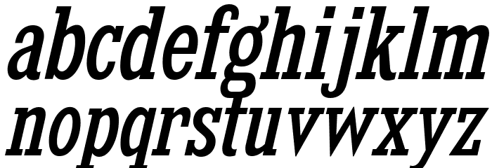 KingsbridgeCdRg-Italic Font LOWERCASE