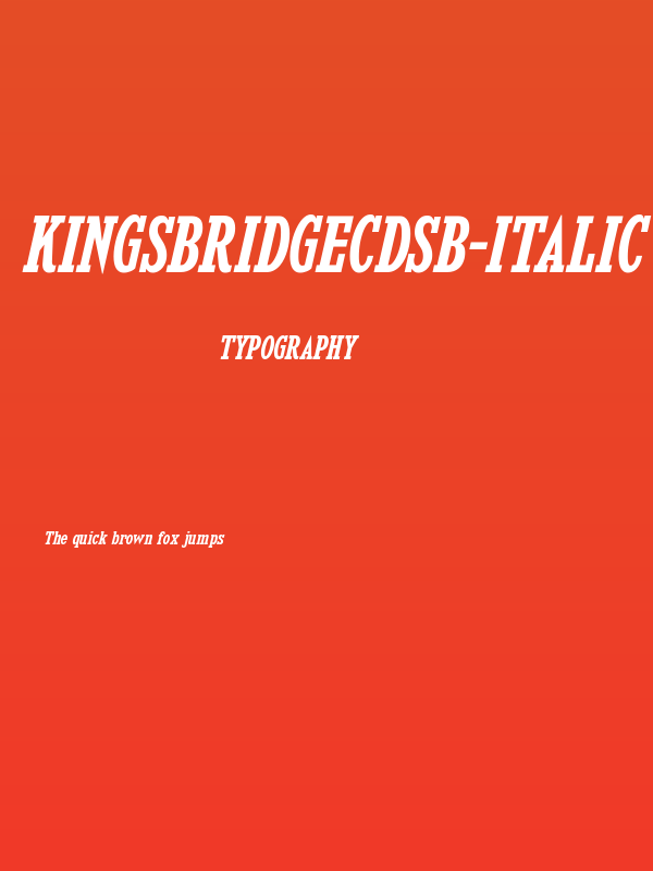 KingsbridgeCdSb-Italic Poster
