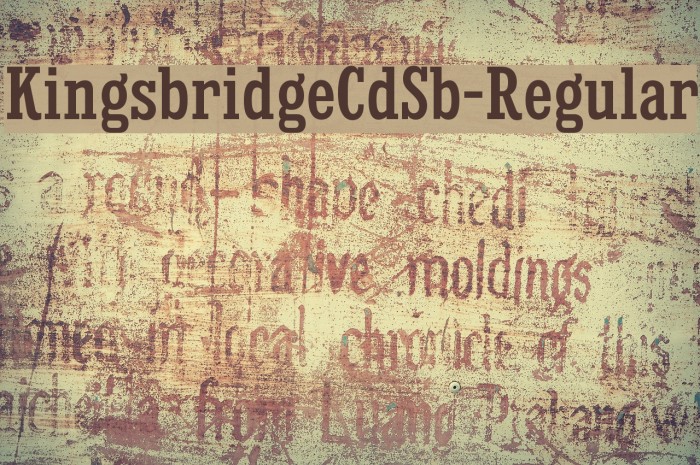 KingsbridgeCdSb-Regular Font examples