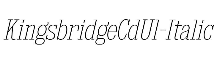 KingsbridgeCdUl-Italic  Скачать бесплатные шрифты