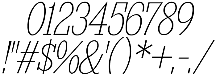 KingsbridgeCdUl-Italic Font OTHER CHARS