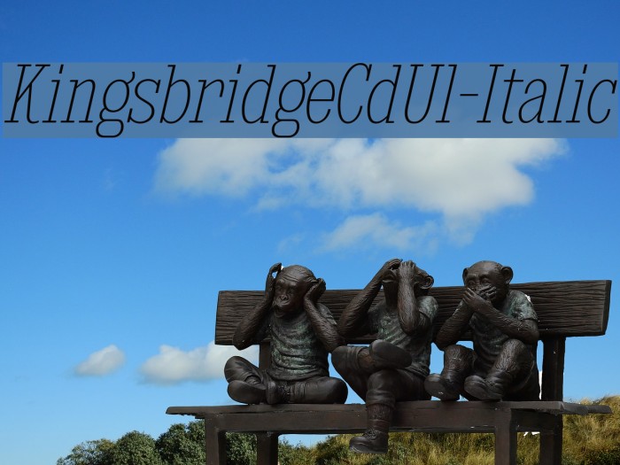 KingsbridgeCdUl-Italic Font examples