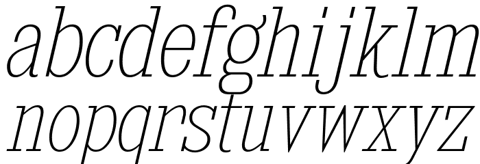 KingsbridgeCdUl-Italic Font LOWERCASE