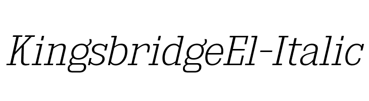KingsbridgeEl-Italic  フリーフォントのダウンロード