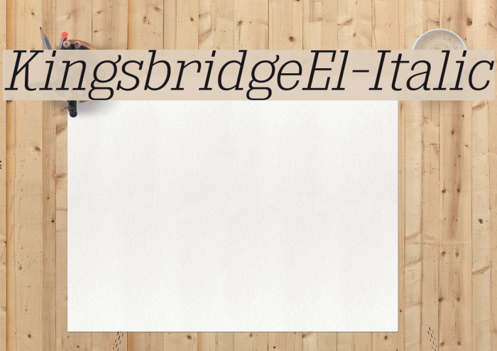 KingsbridgeEl-Italic Example 3