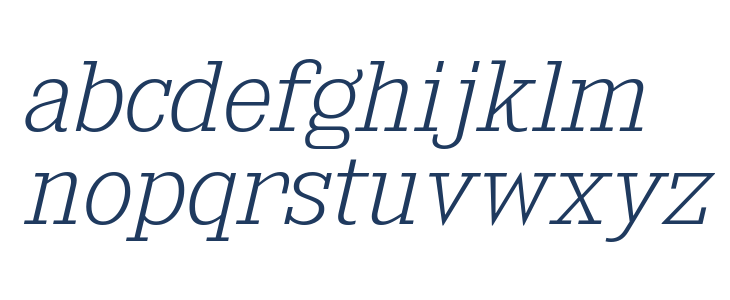 KingsbridgeEl-Italic Lowercase