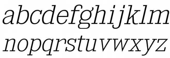 KingsbridgeEl-Italic Caratteri MINUSCOLO