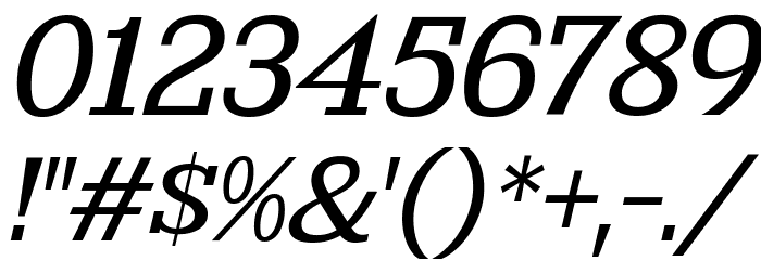 KingsbridgeExBk-Italic Font OTHER CHARS