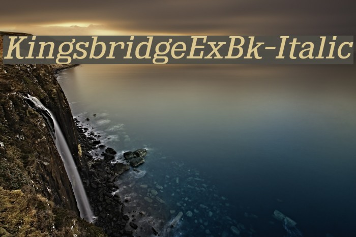 KingsbridgeExBk-Italic Font examples