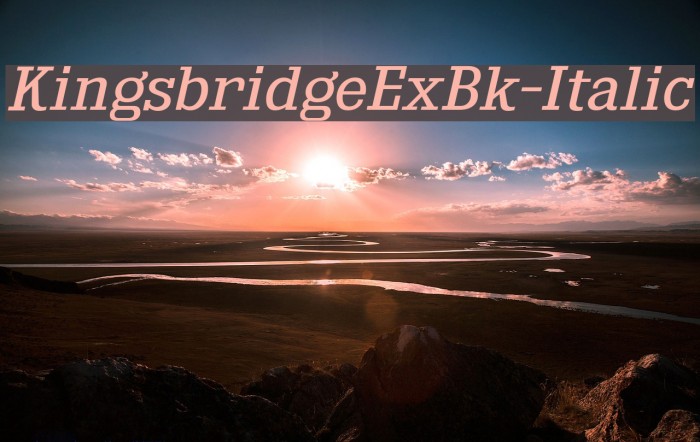 KingsbridgeExBk-Italic Font examples
