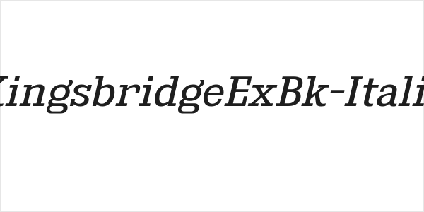 KingsbridgeExBk-Italic Logo