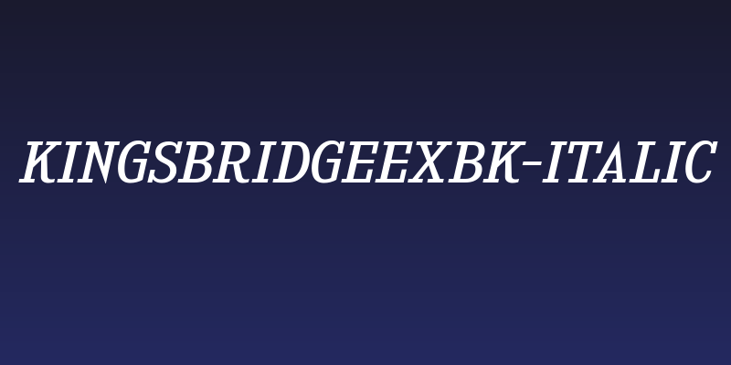 KingsbridgeExBk-Italic Social Header