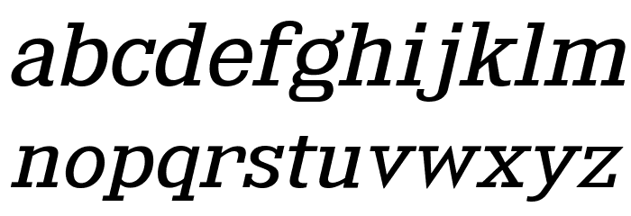 KingsbridgeExBk-Italic Font LOWERCASE