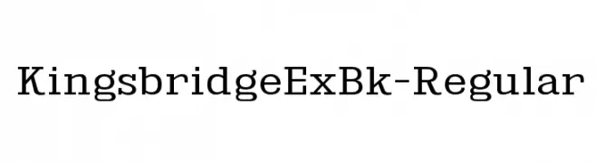 KingsbridgeExBk-Regular  免费字体下载