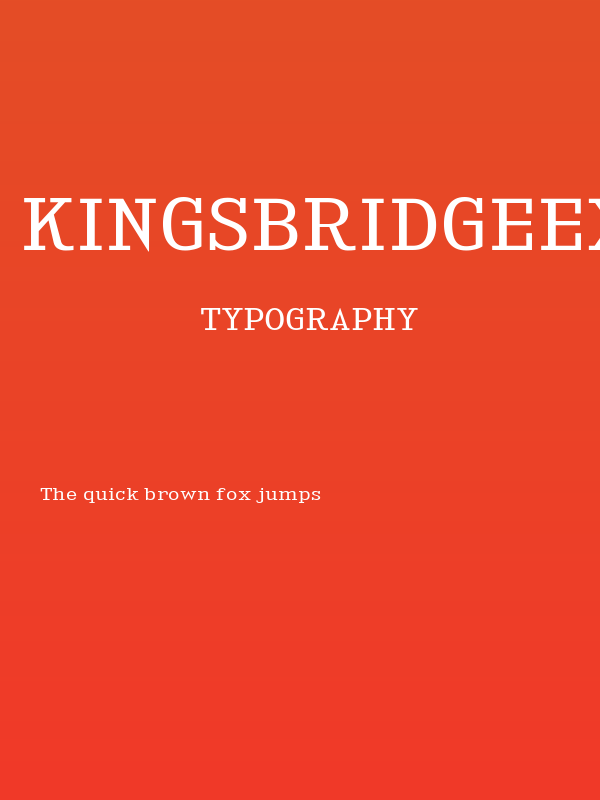 KingsbridgeExBk-Regular Poster