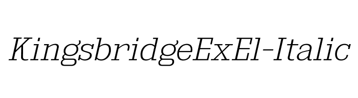 KingsbridgeExEl-Italic  免费字体下载