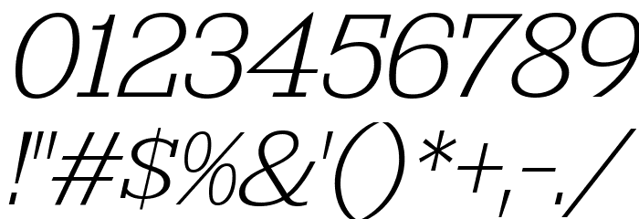 KingsbridgeExEl-Italic Font OTHER CHARS