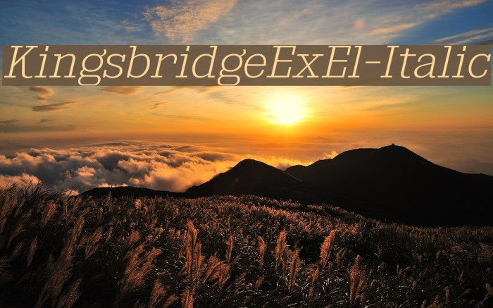 KingsbridgeExEl-Italic Font examples