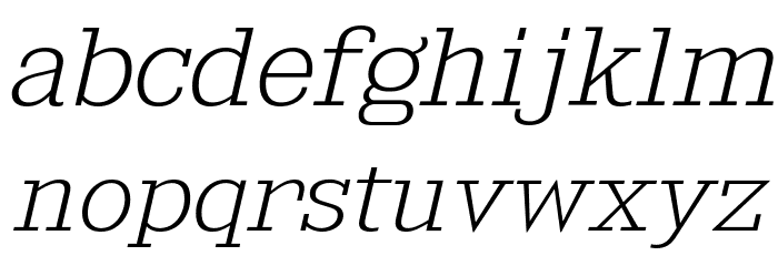 KingsbridgeExEl-Italic Font LOWERCASE