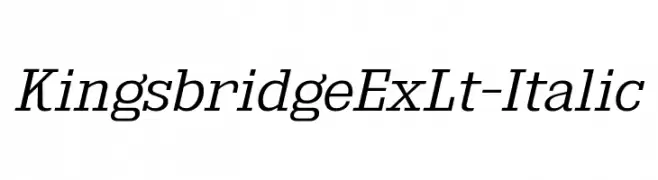 KingsbridgeExLt-Italic  免费字体下载