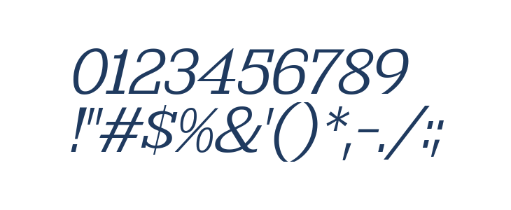 KingsbridgeExLt-Italic Other Characters