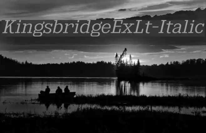 KingsbridgeExLt-Italic Font examples