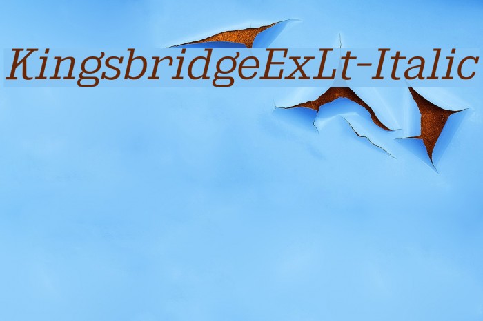 KingsbridgeExLt-Italic Example 3