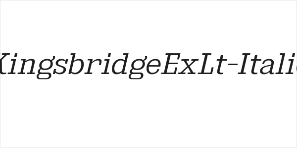 KingsbridgeExLt-Italic Logo