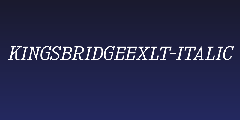 KingsbridgeExLt-Italic Social Header