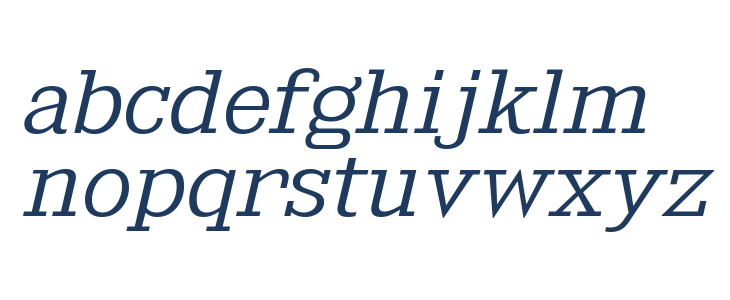KingsbridgeExLt-Italic Lowercase