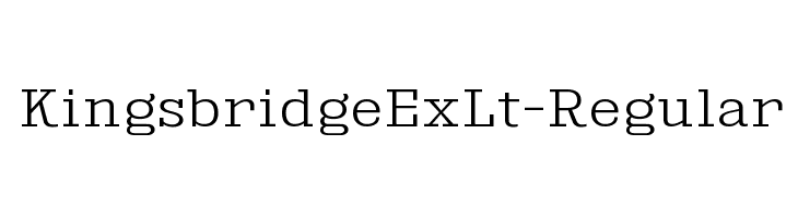 KingsbridgeExLt-Regular  免费字体下载