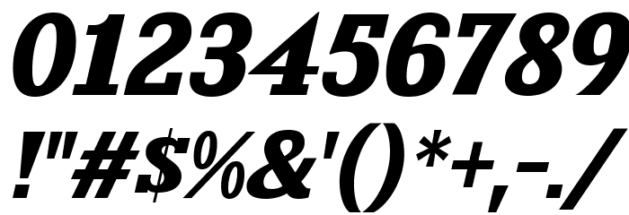 KingsbridgeExRg-BoldItalic Font OTHER CHARS