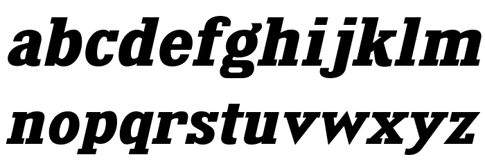 KingsbridgeExRg-BoldItalic Font LOWERCASE