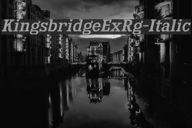 KingsbridgeExRg-Italic Font examples