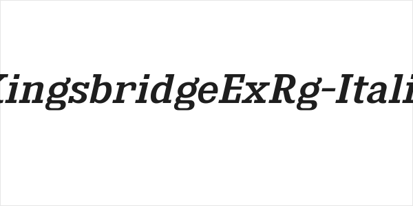 KingsbridgeExRg-Italic Logo